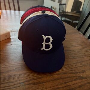 Blue Baseball Cap with White Logo